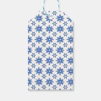 Blue Daisy Garden Pattern Gift Tags