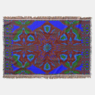 Blue Daisy in the Garden Throw Blanket