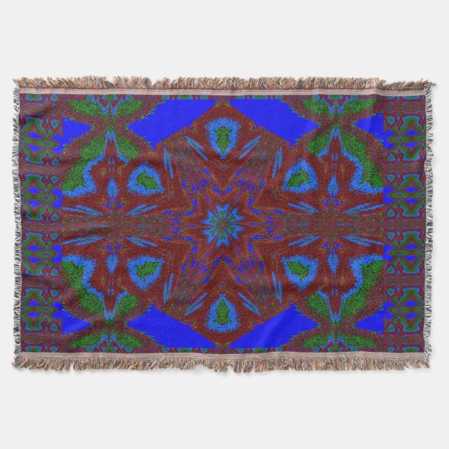 Blue Daisy in the Garden Throw Blanket (Front)