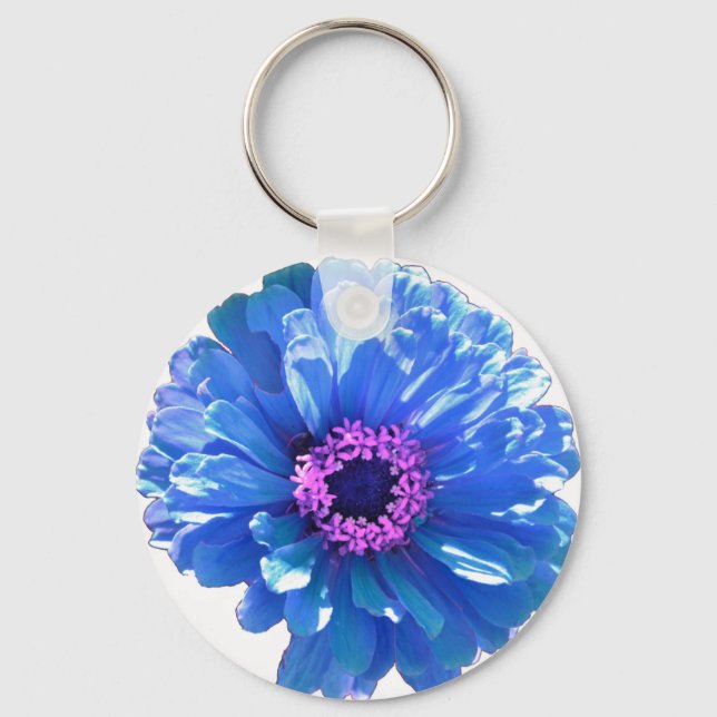 Blue Daisy Key Ring (Front)