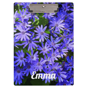 Blue Daisy-like Flowers Nature Photography Clipboard