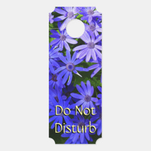 Blue Daisy-like Flowers Nature Photography Door Hanger