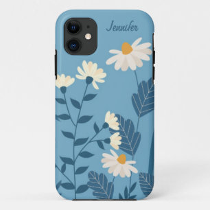 Blue Daisy Theme Personalized Phone Case Floral