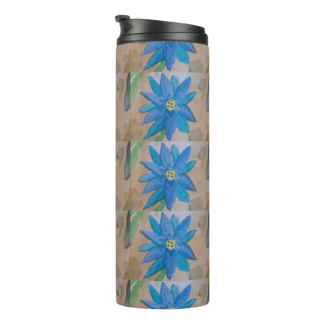 Blue Daisy Thermal Tumbler (Rotated Right)