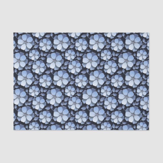 Blue Daisy  Tissue Paper (Front)