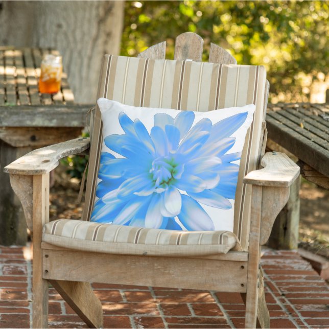Blue daisy, zinnia, sunflower cushion (Chair)