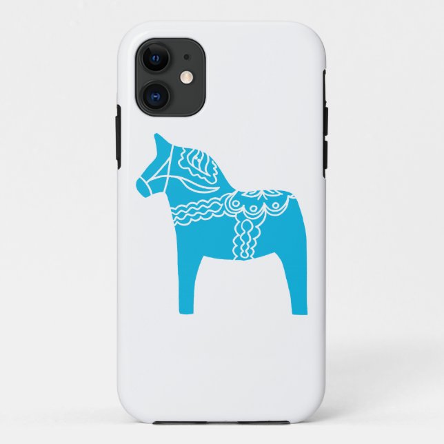 Blue Dala Horse Case-Mate iPhone Case (Back)