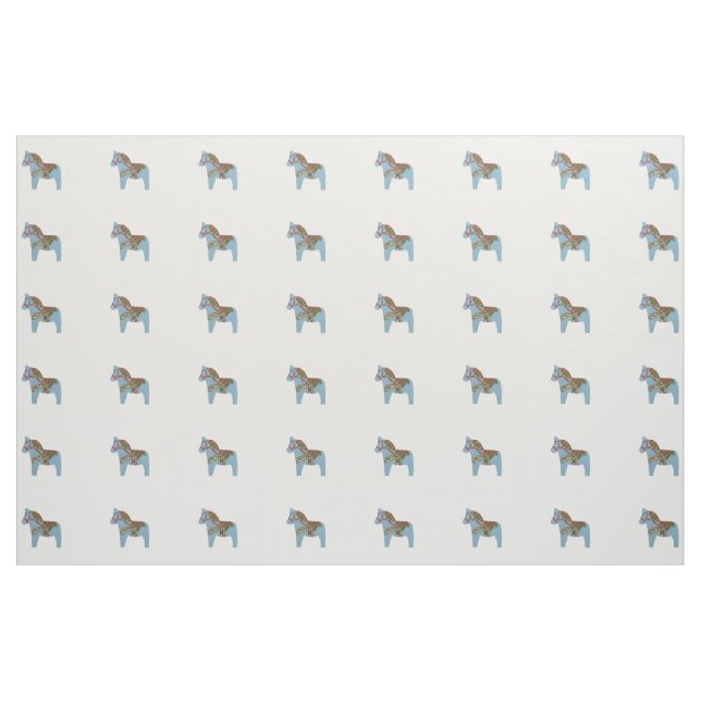 Blue Dala Horse Fabric (Fat Quarter)