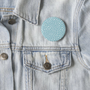 Blue Dalmatian Spots, Dalmatian Dots, Dotted Print 6 Cm Round Badge