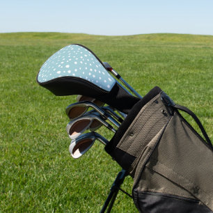 Blue Dalmatian Spots, Dalmatian Dots, Dotted Print Golf Head Cover