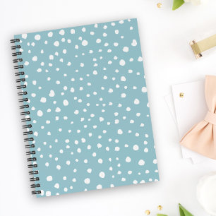 Blue Dalmatian Spots, Dalmatian Dots, Dotted Print Planner