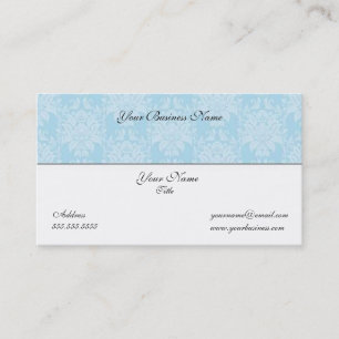 Blue Damask Bisiness Card