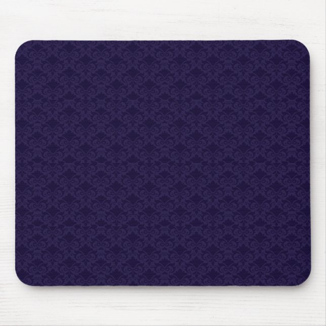 Blue Damask Bows Mouse Pad (Front)