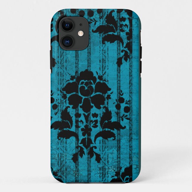 Blue Damask Case-Mate iPhone 5 Barely There Case (Back)