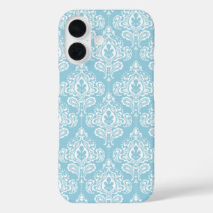 Blue Damask  iPhone 16 Case
