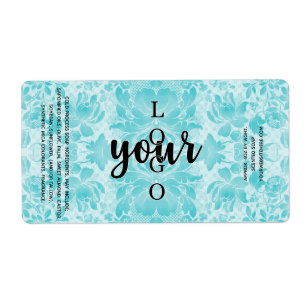 Blue Damask Cold Process Soap Label Template