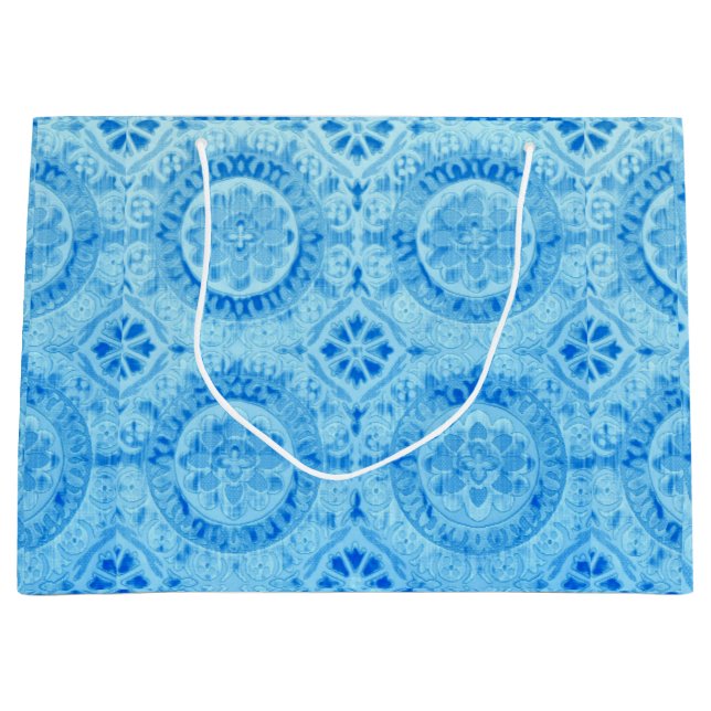 Blue Damask Gift Bag (Front)