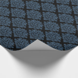 Blue Damask-Gift Wrapping Paper