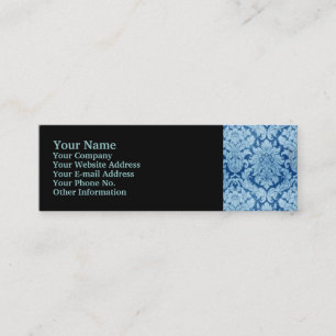 BLUE DAMASK MINI BUSINESS CARD