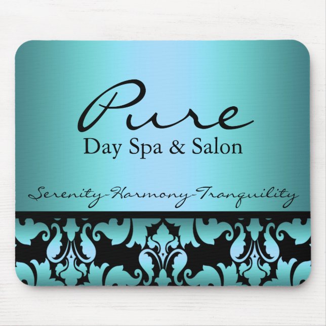 Blue Damask Mousepad (Front)