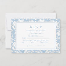 Blue Damask Wedding