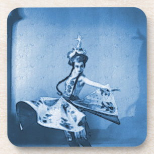 Blue Dancer Digital Art Coaster