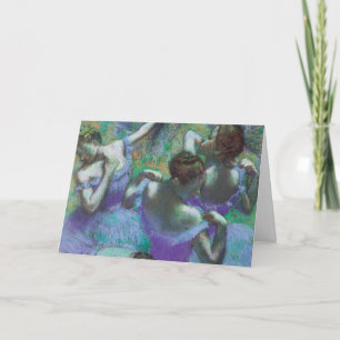 Blue Dancers by Edgar Degas, Vintage Impressionism Card