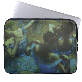 Blue Dancers by Edgar Degas, Vintage Impressionism Laptop Sleeve