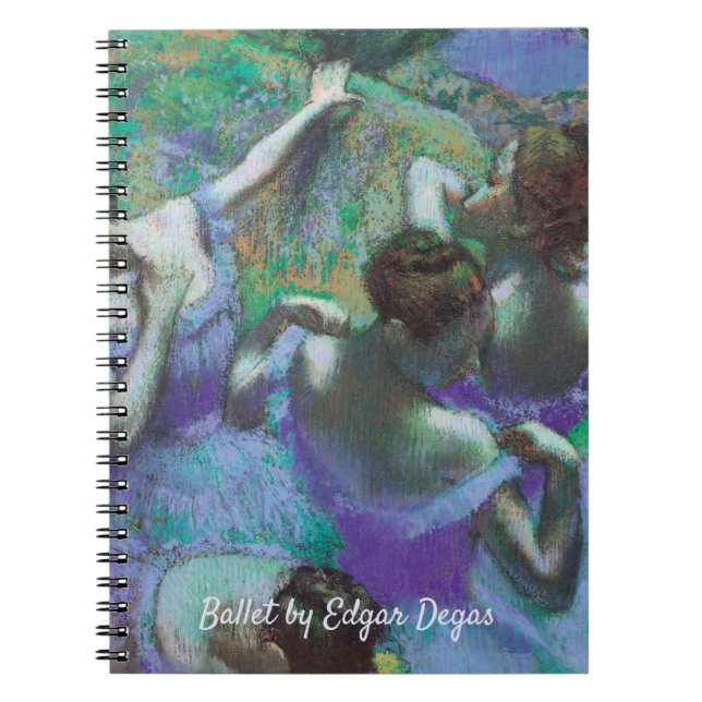 Blue Dancers by Edgar Degas, Vintage Impressionism Notebook (Front)