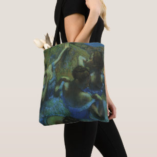 Blue Dancers by Edgar Degas, Vintage Impressionism Tote Bag
