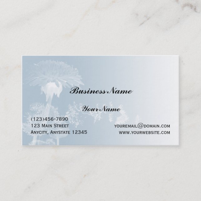 Blue Dandelion Business Card (Front)