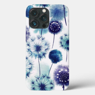 Blue Dandelion Watercolor iPhone 13 Pro Case