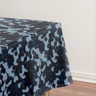blue, dark blue, light blue abstract tablecloth