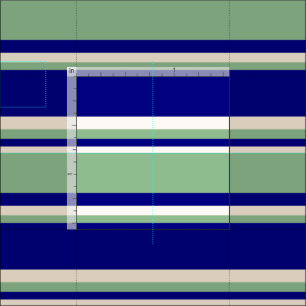 Blue, Dark Sea Green & Beige Coloured Pattern Fabric