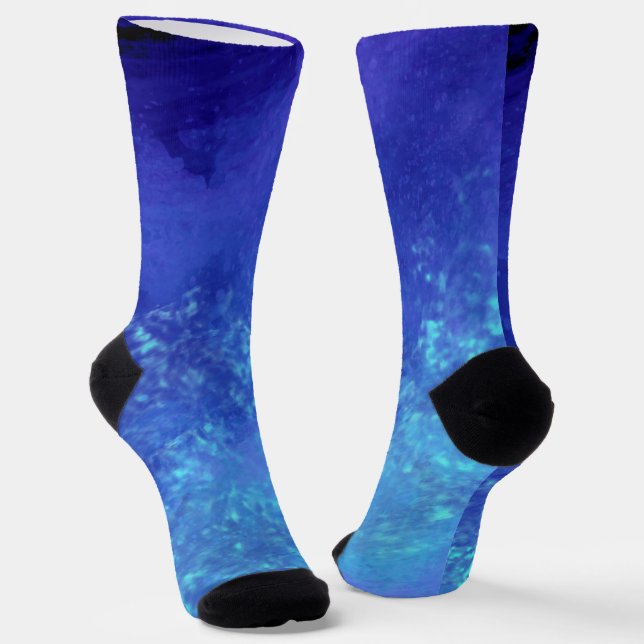 Blue Dark Storm Clouds  Socks (Angled)