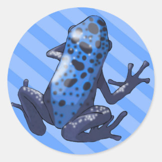 Blue Dart Frog (Updated) Blue stripe Sticker