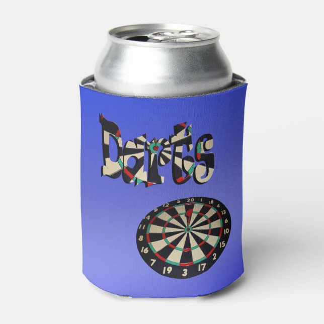 Blue Darts Logo Dartboard Design,  Can Cooler (Can Front)