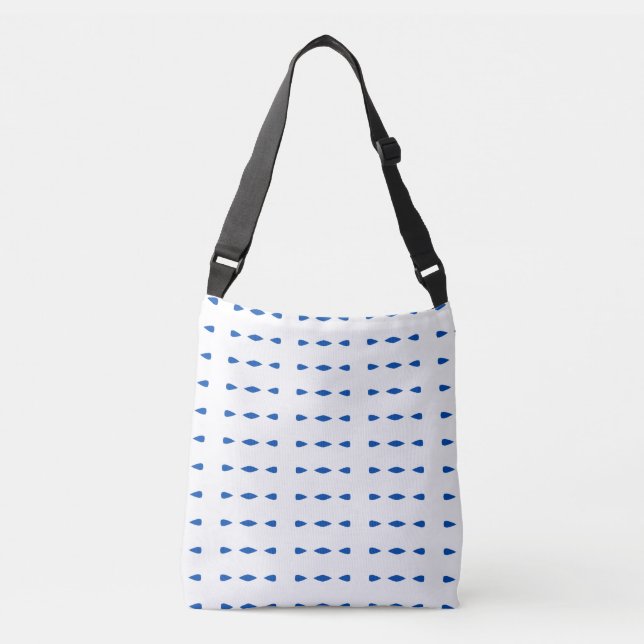 Blue Dash Crossbody: Modern Minimalist Bag (Front)