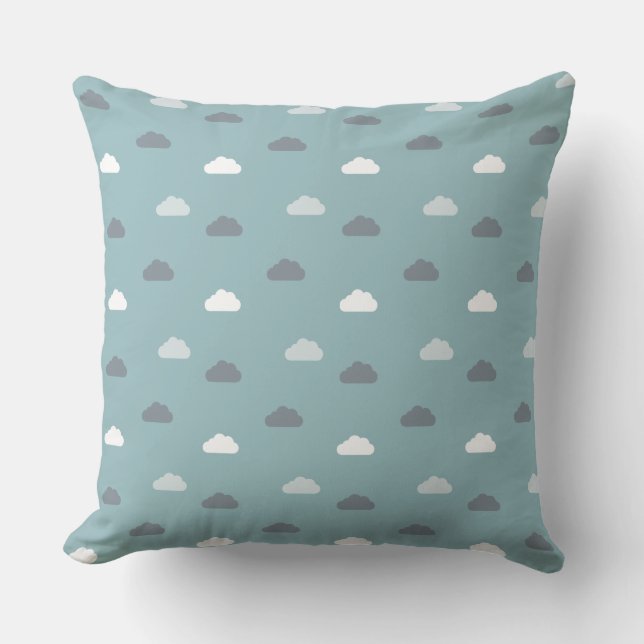 Blue Days Cloud Pattern Cushion (Front)