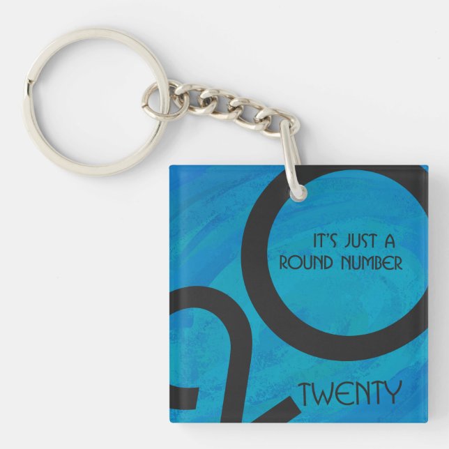 Blue Decade Birthdday Key Ring (Front)