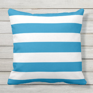 Blue Deckchair Stripes Outdoor Cushion