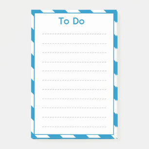 Blue Deckchair Stripes To Do List Post-it Notes