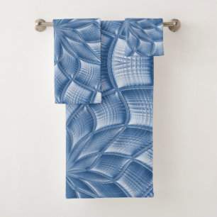 Blue Decorative Bath Towel Set