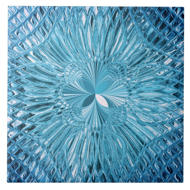 Blue Decorative Ceramic Tile (Front)