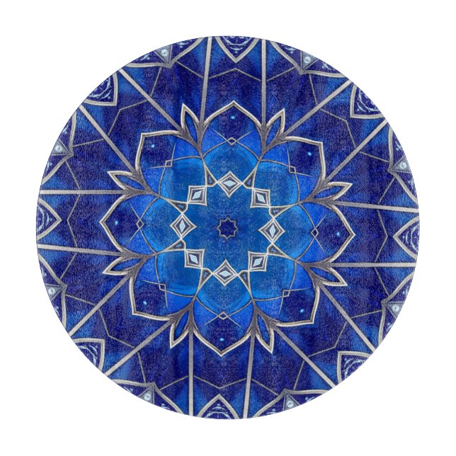 Blue Decorative Cutting Board (Front)