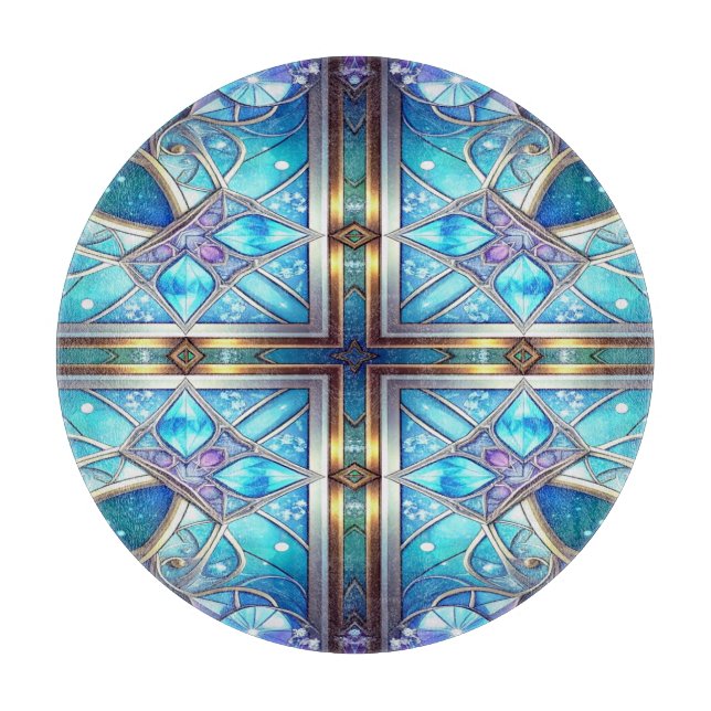 Blue Decorative Cutting Board (Front)
