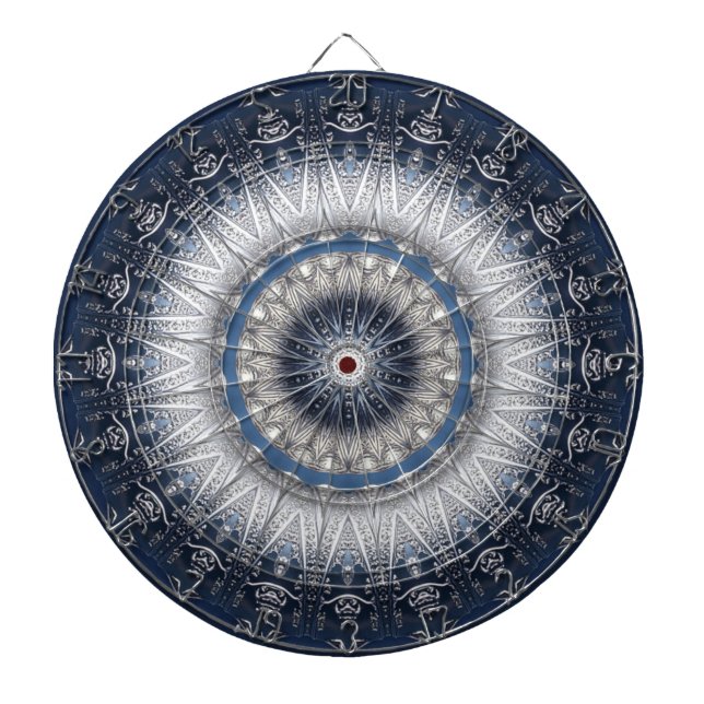 Blue Decorative Dartboard (Front)