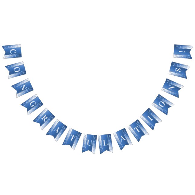 Blue Decorative Floral Bunting Flag (All)