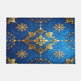 Blue Decorative Holiday Doormat
