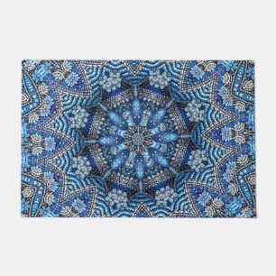 Blue Decorative Holiday Doormat
